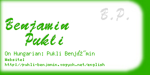 benjamin pukli business card